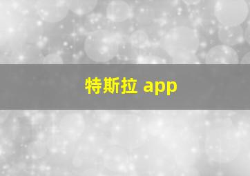 特斯拉 app